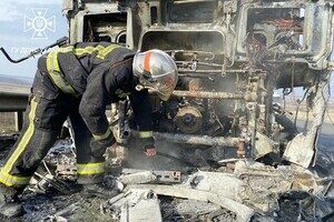 На трассе Одесса &ndash; Киев загорелась фура: подробности происшествия